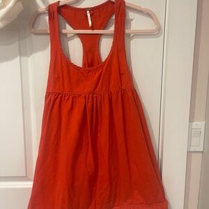 Women's Red Sleeveless Top